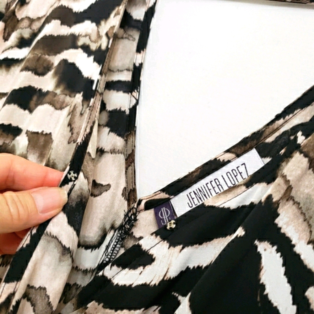 NWOTJennifer Lopez Camo/Zebra Autumn Rose Jumpsuit - Picture 7 of 13